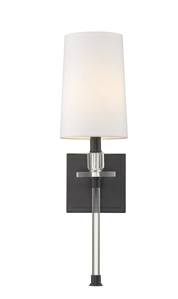 Sophia 1 Light Wall Sconce in Matte Black Finish
