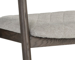 JEREMY DINING ARMCHAIR - DARK BROWN - BELFAST HEATHER GREY