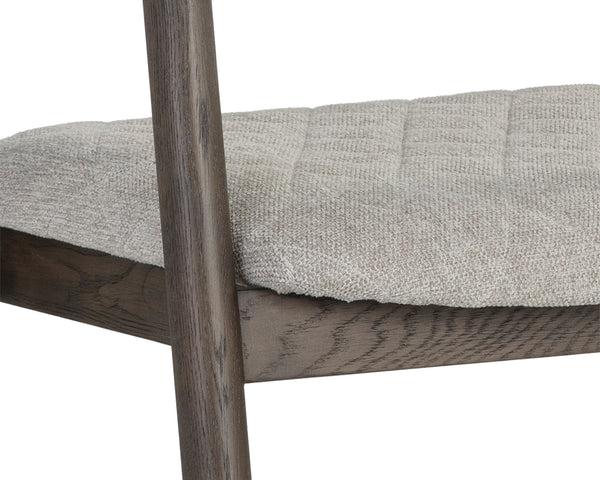JEREMY DINING ARMCHAIR - DARK BROWN - BELFAST HEATHER GREY