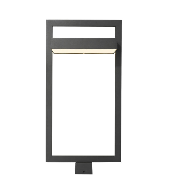 Luttrel 1 Light Outdoor Post Mount Fixture in Black Finish
