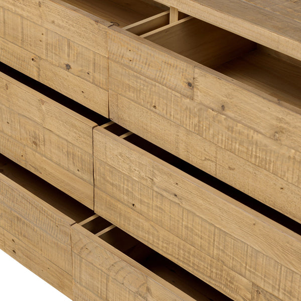 Perot 6 Drawer Dresser - Light Blonde Pine