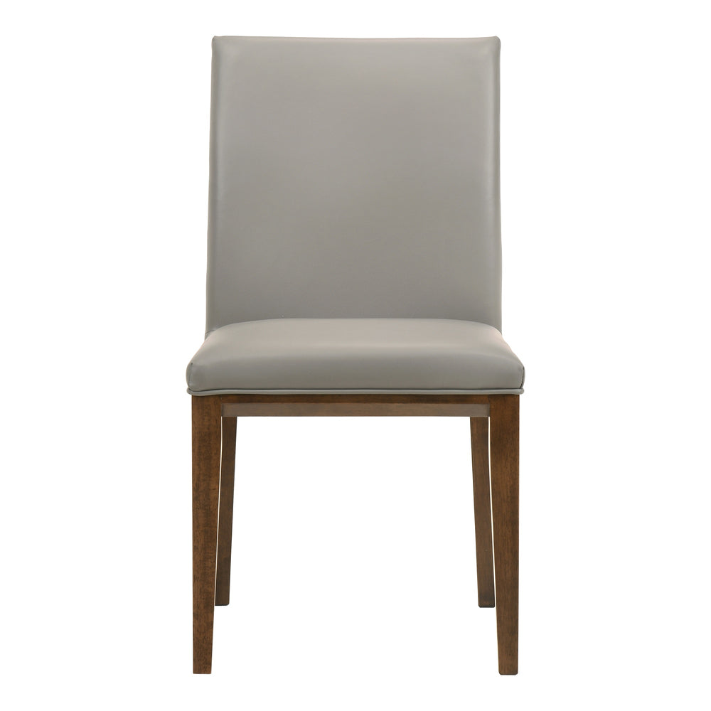 Frankie Dining Chair Set of 2 in Grey Leather