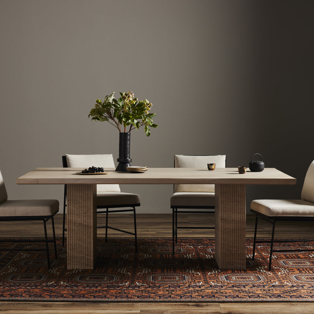 Ritt Dining Table 84" In White Oak