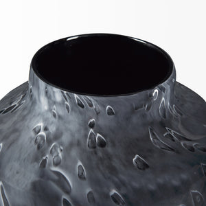 Masai Small Black Mottled Glass Vase