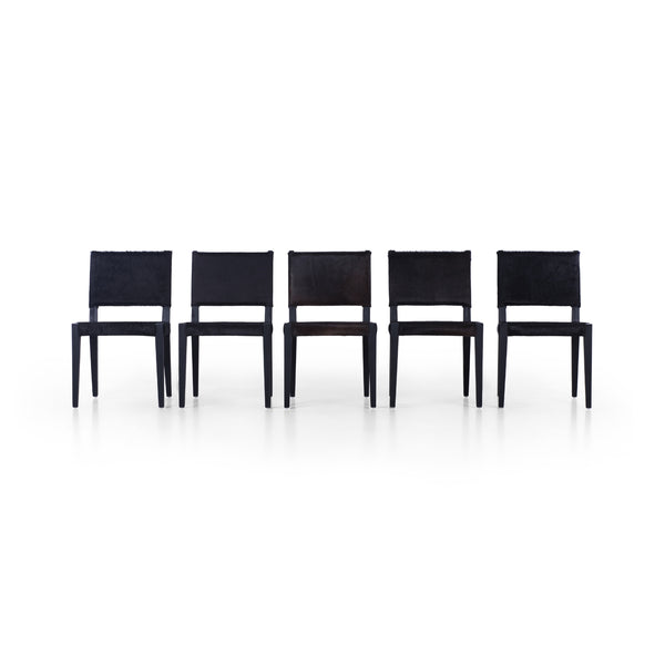 Villa Dining Chair In Dark Hair On Hide