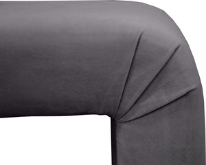 Dale Bench In Grey Velvet