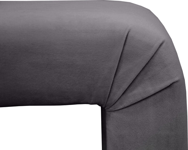 Dale Bench In Grey Velvet