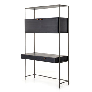 Trey Modular Wall Desk - Black Wash Poplar