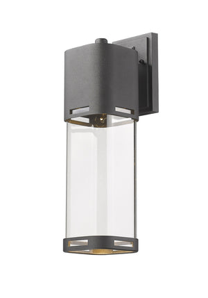 Lestat 1 Light Outdoor Wall Light in Black Finish