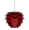 Aluvia Medium Plug-In Pendant in Ruby with Black Cord