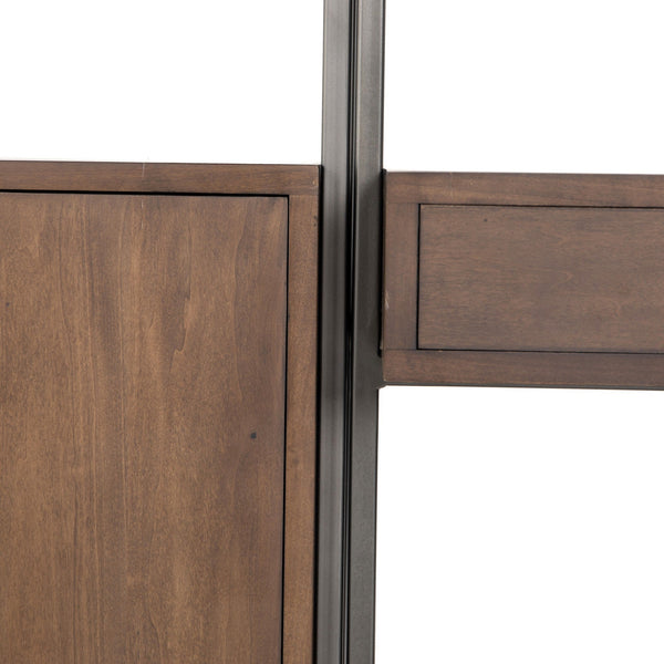 Trey Modular Wall Desk W/ 2 Bookcases - Auburn Poplar