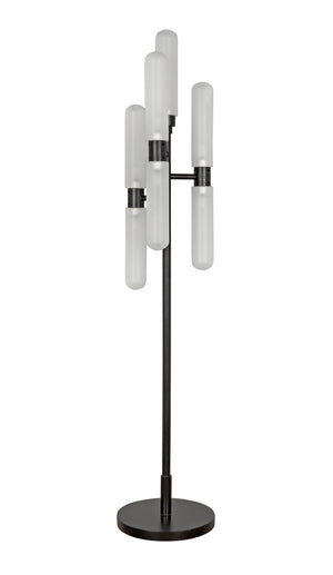 Dominique Floor Lamp, Black Metal