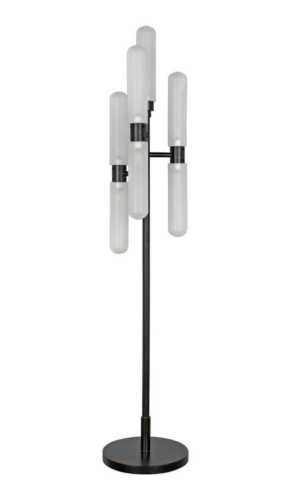 Dominique Floor Lamp, Black Metal