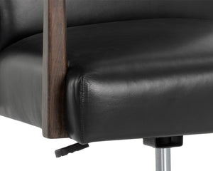 COLLIN OFFICE CHAIR - BROWN - CORTINA BLACK LEATHER