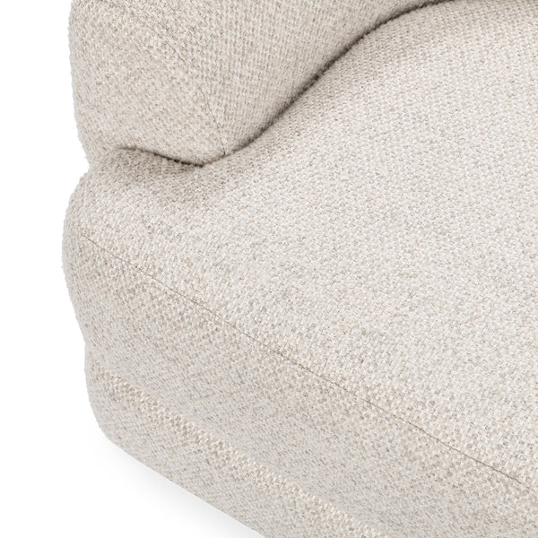 Chassia Upholstered Swivel Chair - Dusty Beige