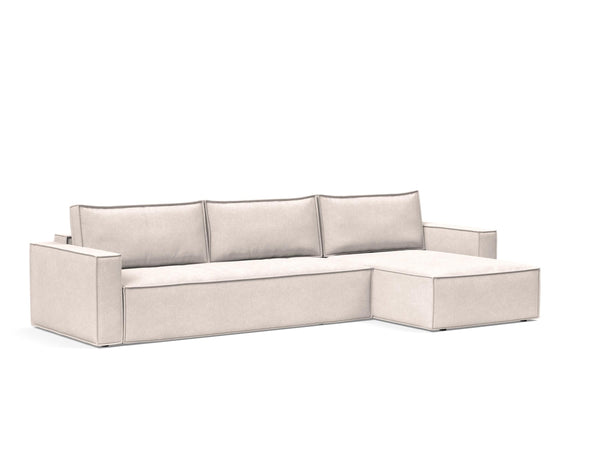 NEWILLA SOFA BED W/LOUNGER, 57"X118" W/STANDARD ARM RESTS