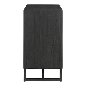 Moe's Sierra 2 Door Black Cabinet with Adjustable Shelf