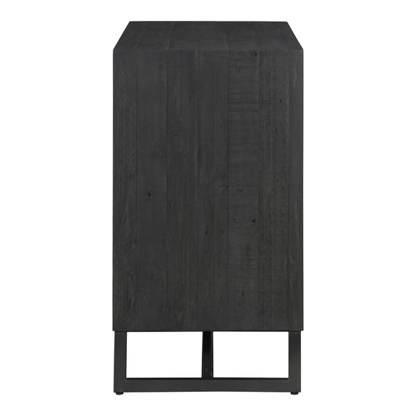 Moe's Sierra 2 Door Black Cabinet with Adjustable Shelf