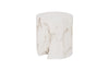 Slice Stool, Round, White Stone