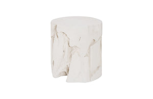 Slice Stool, Round, White Stone