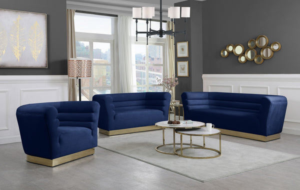 Clarence Chair In Navy Velvet