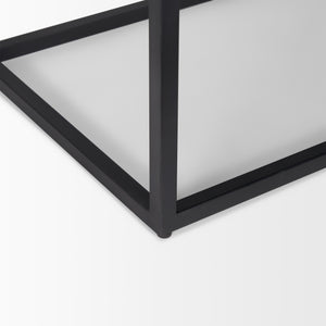 Sloan Black Wood W/Black Metal Frame Side Table