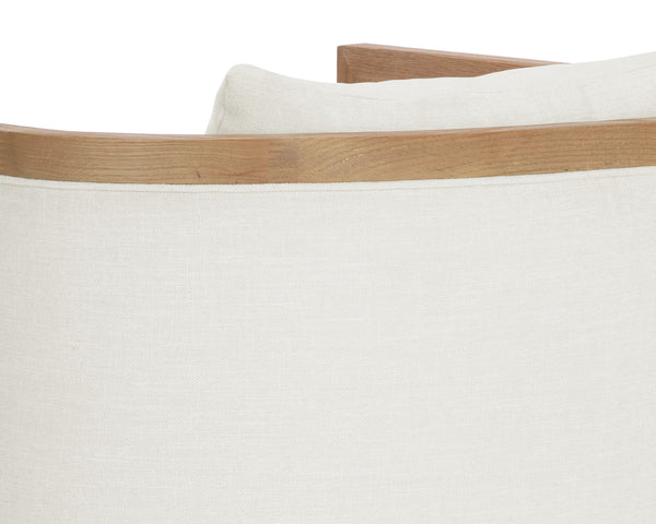CHLOE LOUNGE CHAIR - NATURAL - HEATHER IVORY TWEED