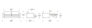 CARNELL BED INSIDE WITH STANDARD ARMS