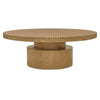 Leigh Brown Coffee Table with Scalloped Edge