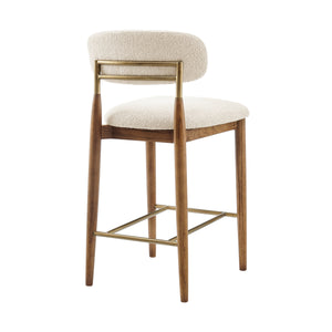 Verna Boucle Counter Stool, Palladian Beige