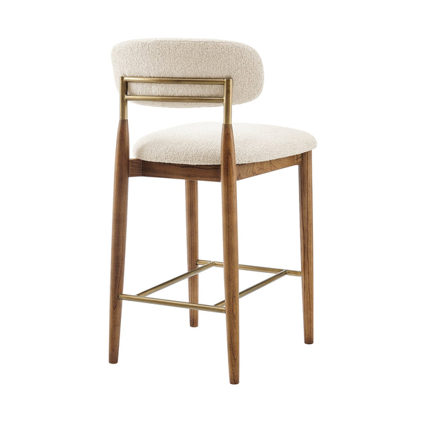 Verna Boucle Counter Stool, Palladian Beige