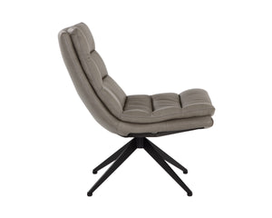 KELLER SWIVEL LOUNGE CHAIR - MISSOURI STONE LEATHER
