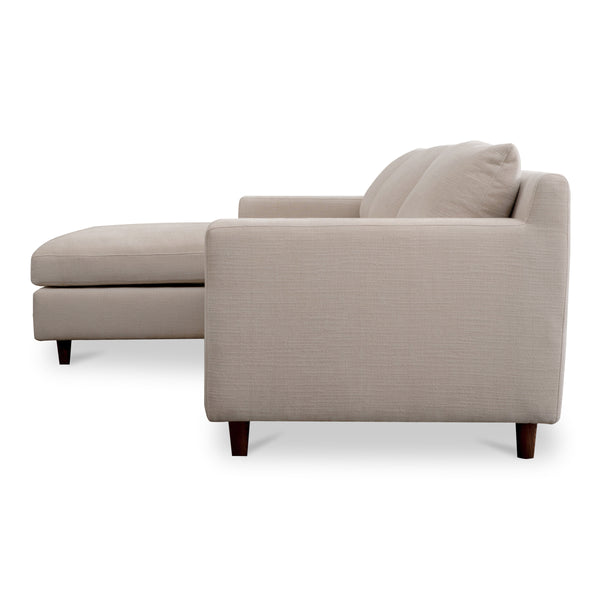Moe's Hutton Left Sectional in Beige Chenille