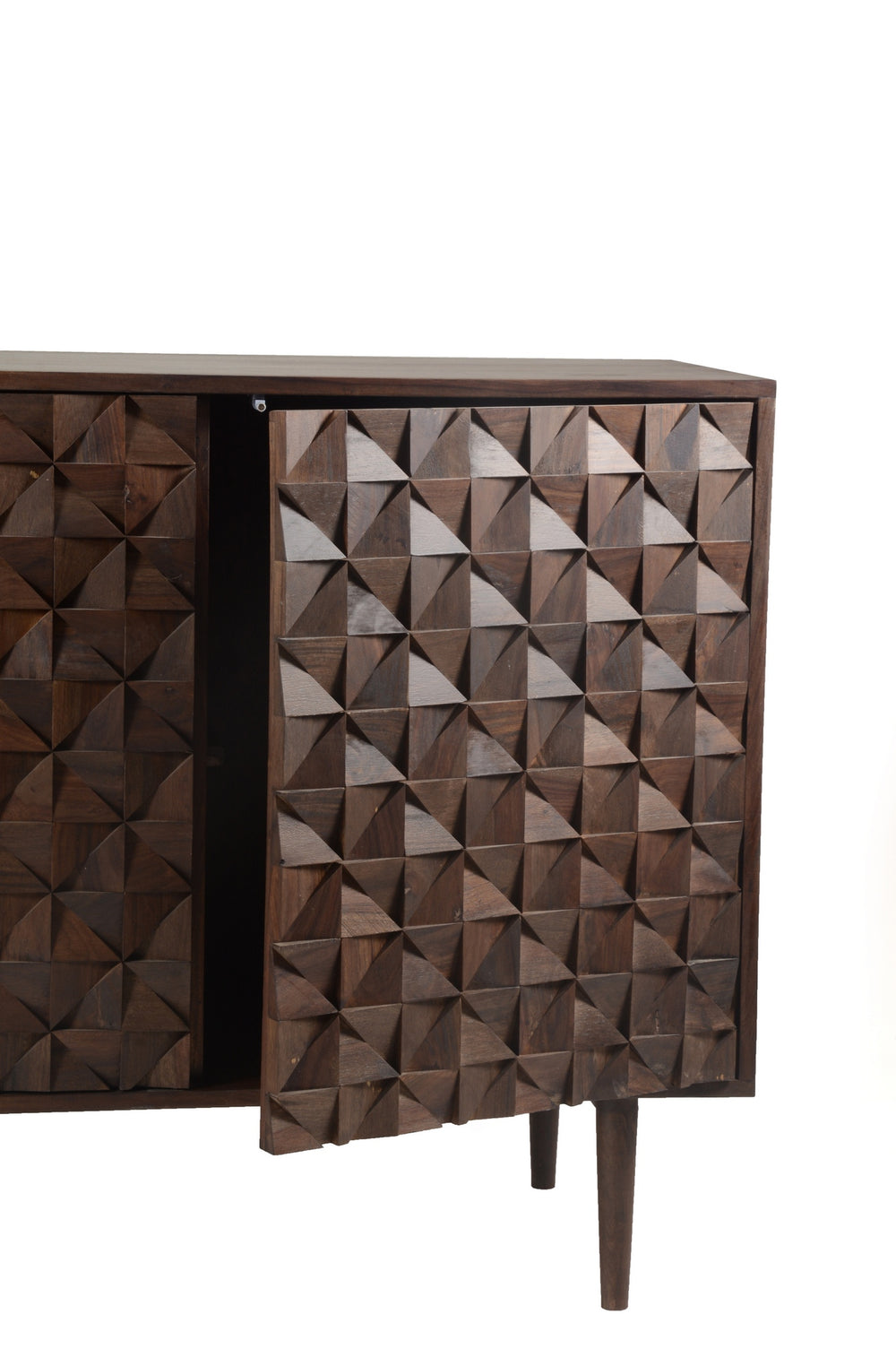 Moe's Pablo 3 Door Sideboard in Dark Brown Sheesham