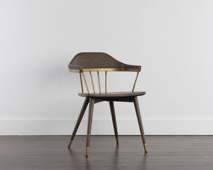 DEMI DINING ARMCHAIR - DISTRESSED BROWN