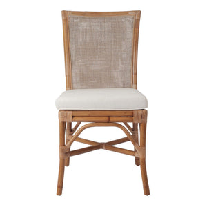 Tatum Rattan Side Chair In Canary Brown