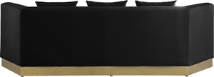 Dianna Sofa In Black Velvet