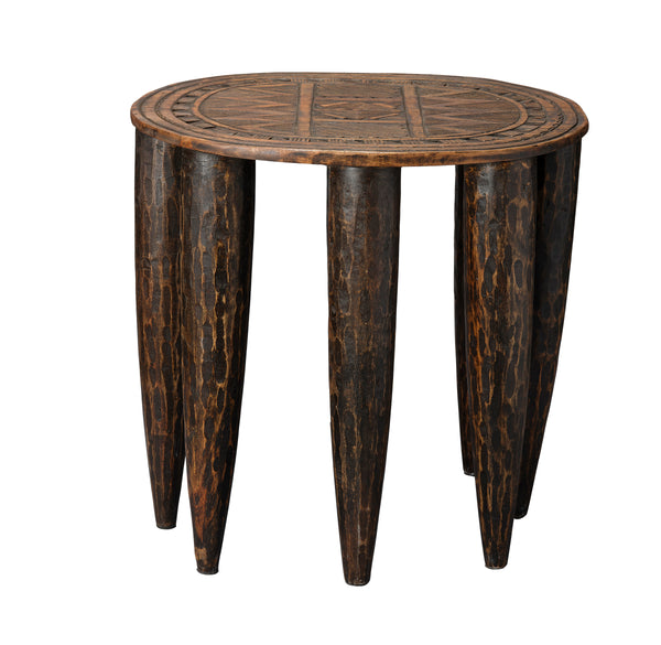 Naga Mango Wood Side Table, Brown