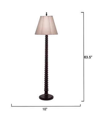 Revolution Wood 1-Light Floor Lamp, Black