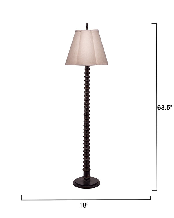 Revolution Wood 1-Light Floor Lamp, Black