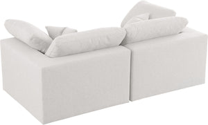 Carmen Cloud Modular Sofa In Cream Linen Fabric