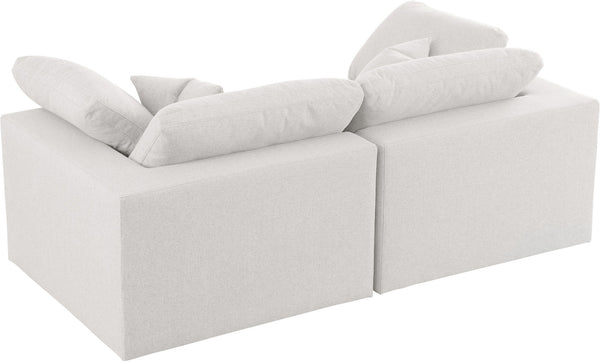 Carmen Cloud Modular Sofa In Cream Linen Fabric