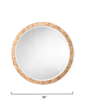  Chandler Round Wall Mirror, Natural