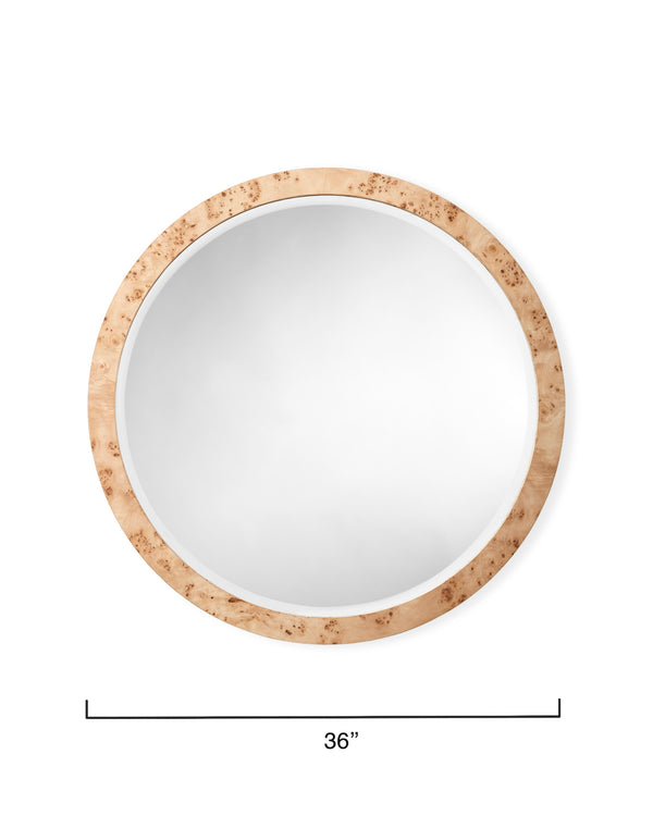 Chandler Round Wall Mirror, Natural