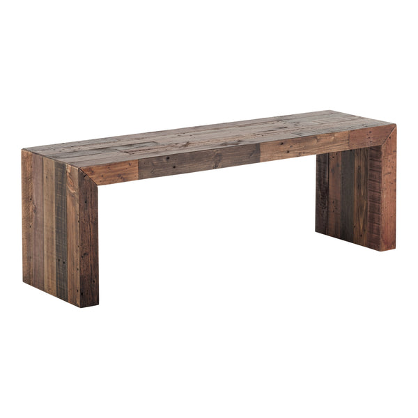 Vintage Solid Pine Bench in Light Brown