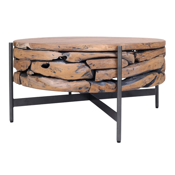Bardo KD Reclaimed Teak Coffee Table, Natural 