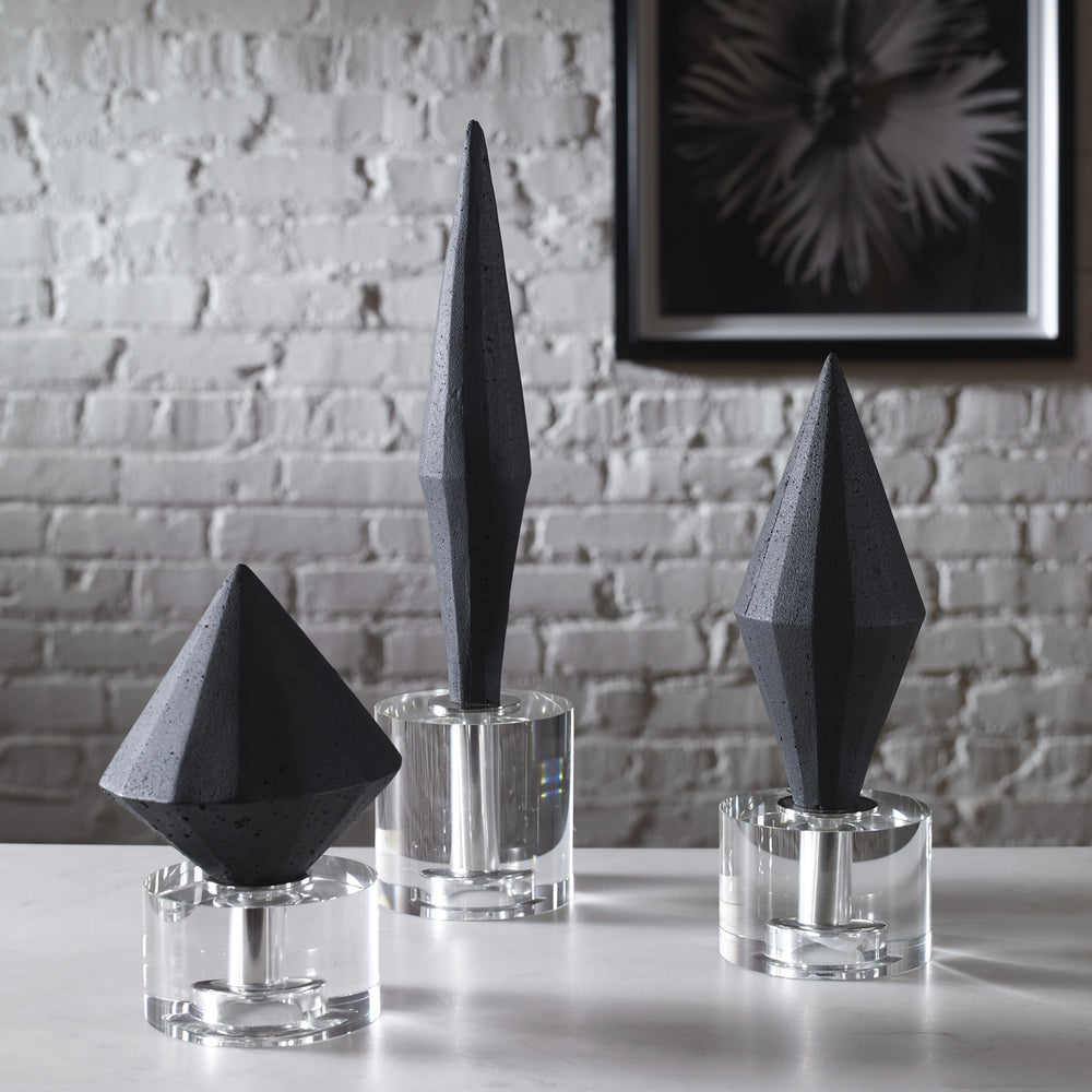 Alize Black Sculptures,, S/3