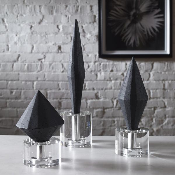 Alize Black Sculptures,, S/3