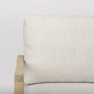 Raeleigh 28.0L x 34.1W x 34.4H Cream Fabric W/Light Brown Wood Accent Chair