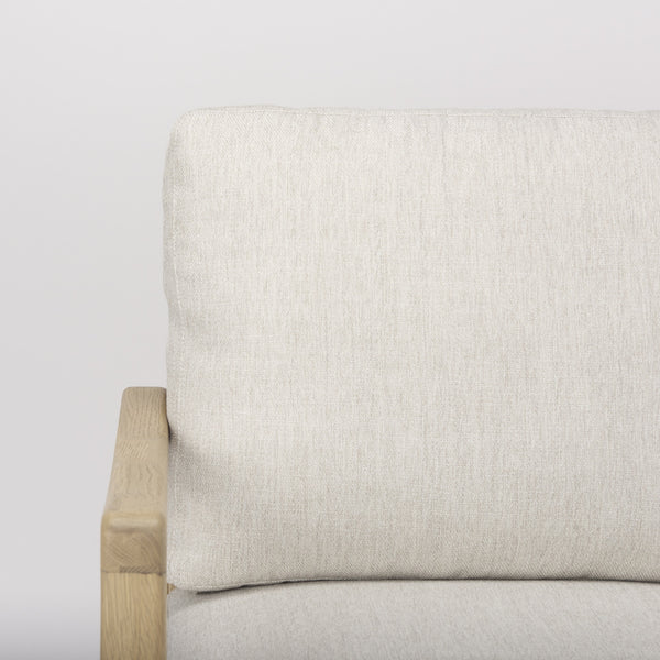 Raeleigh 28.0L x 34.1W x 34.4H Cream Fabric W/Light Brown Wood Accent Chair